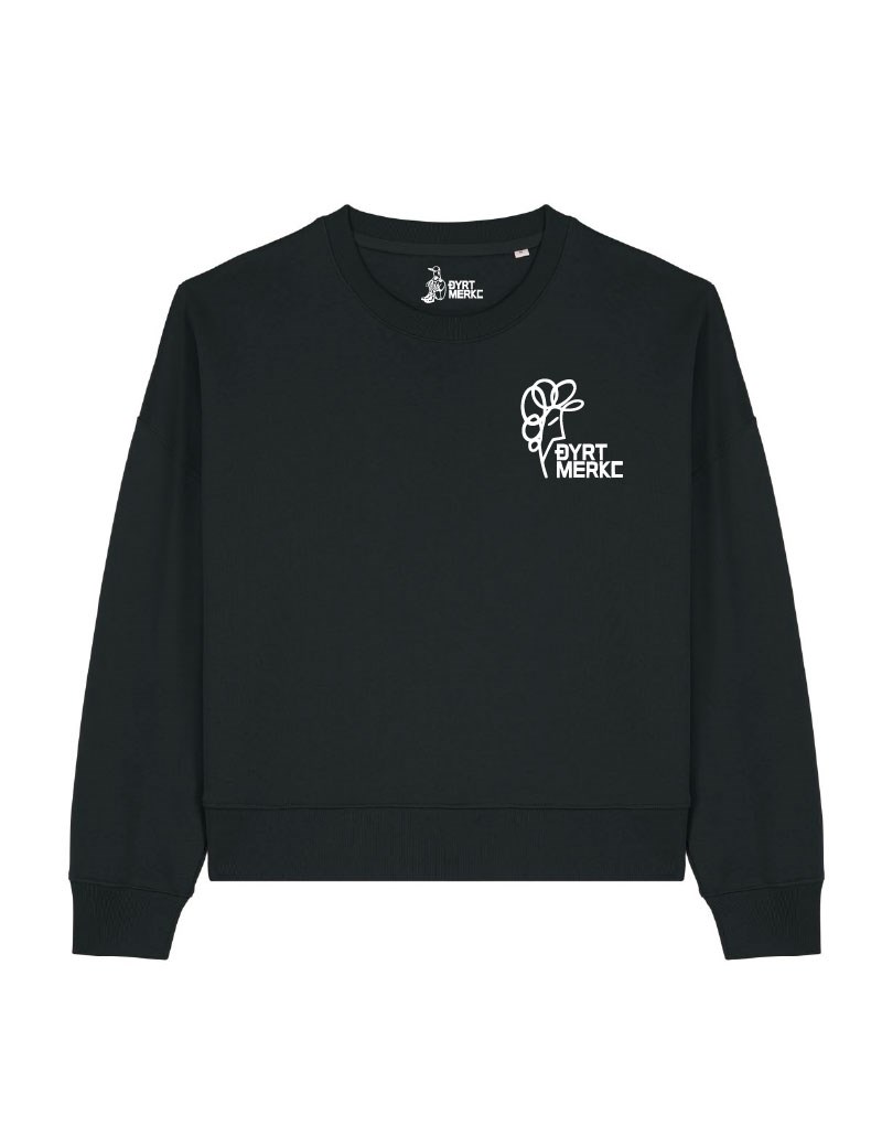 Feminin Old School Svarteper Genser - Dyrt merke