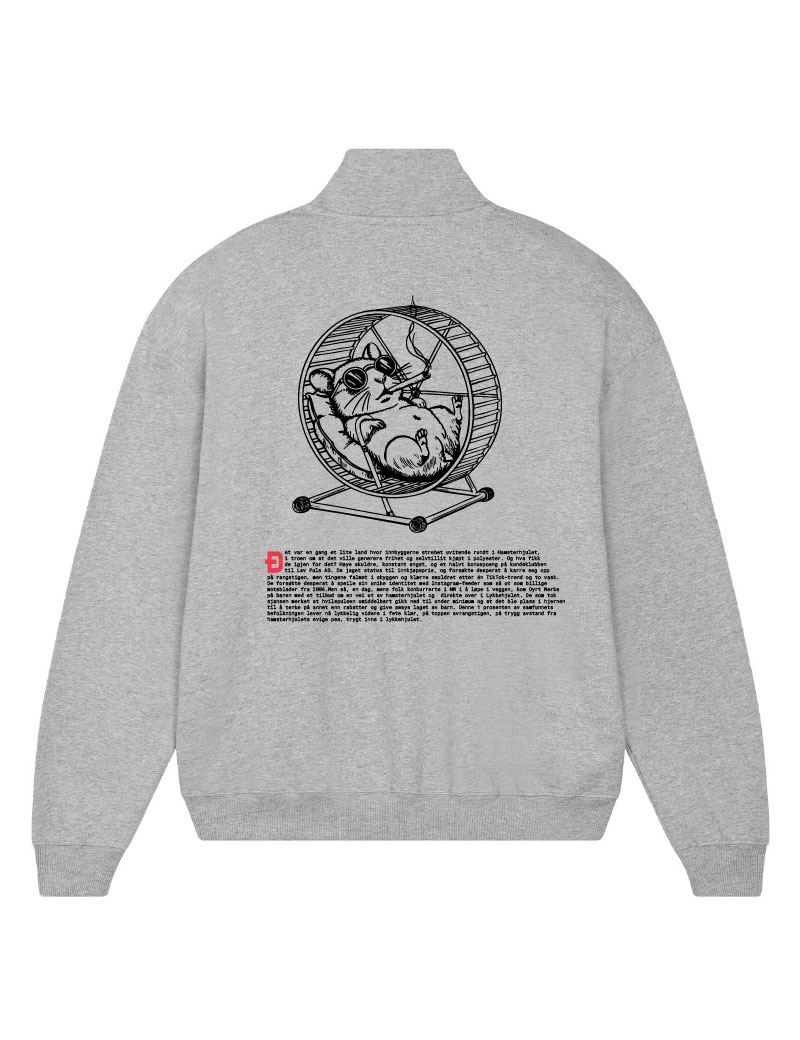 Lykkehulet Grå mus High neck Zip copy - Dyrt merke