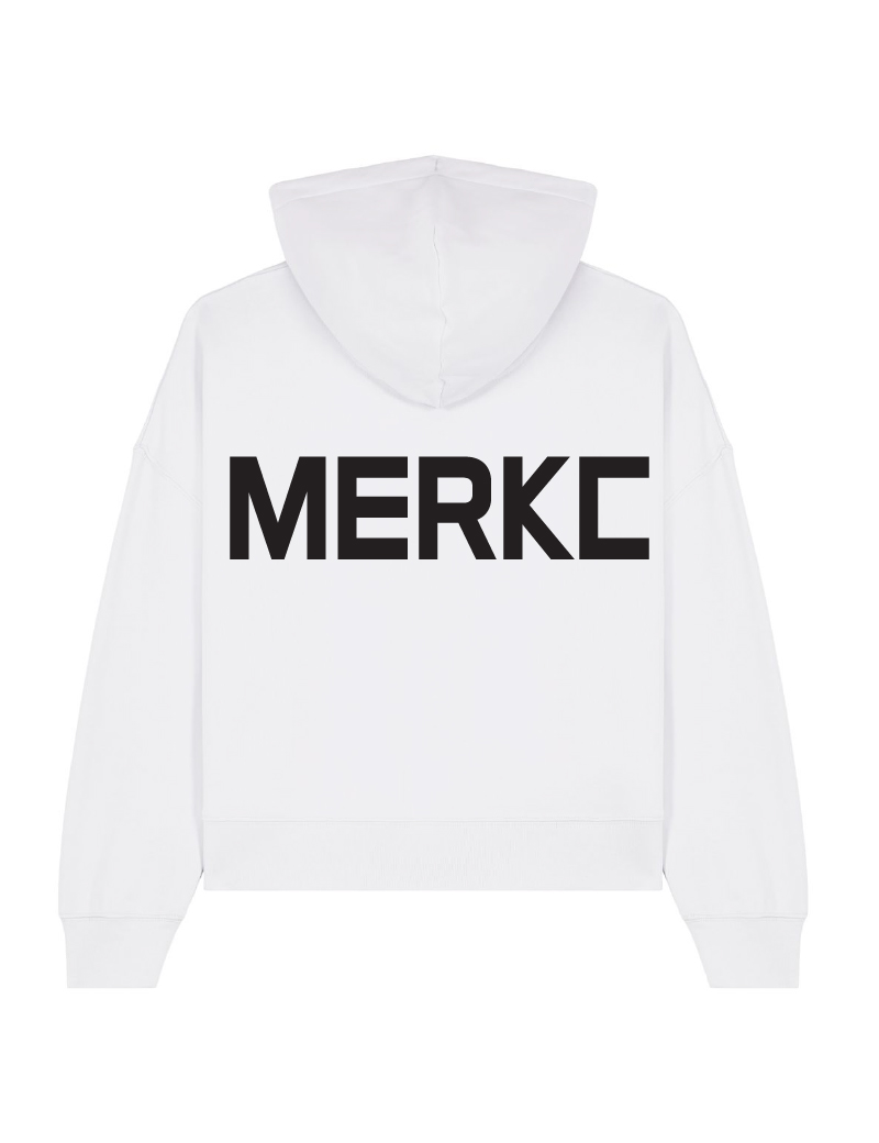 Subtil feminin hvit hoodie - Dyrt merke