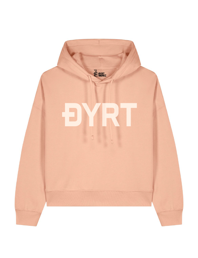 Subtil feminin peach hoodie - Dyrt merke
