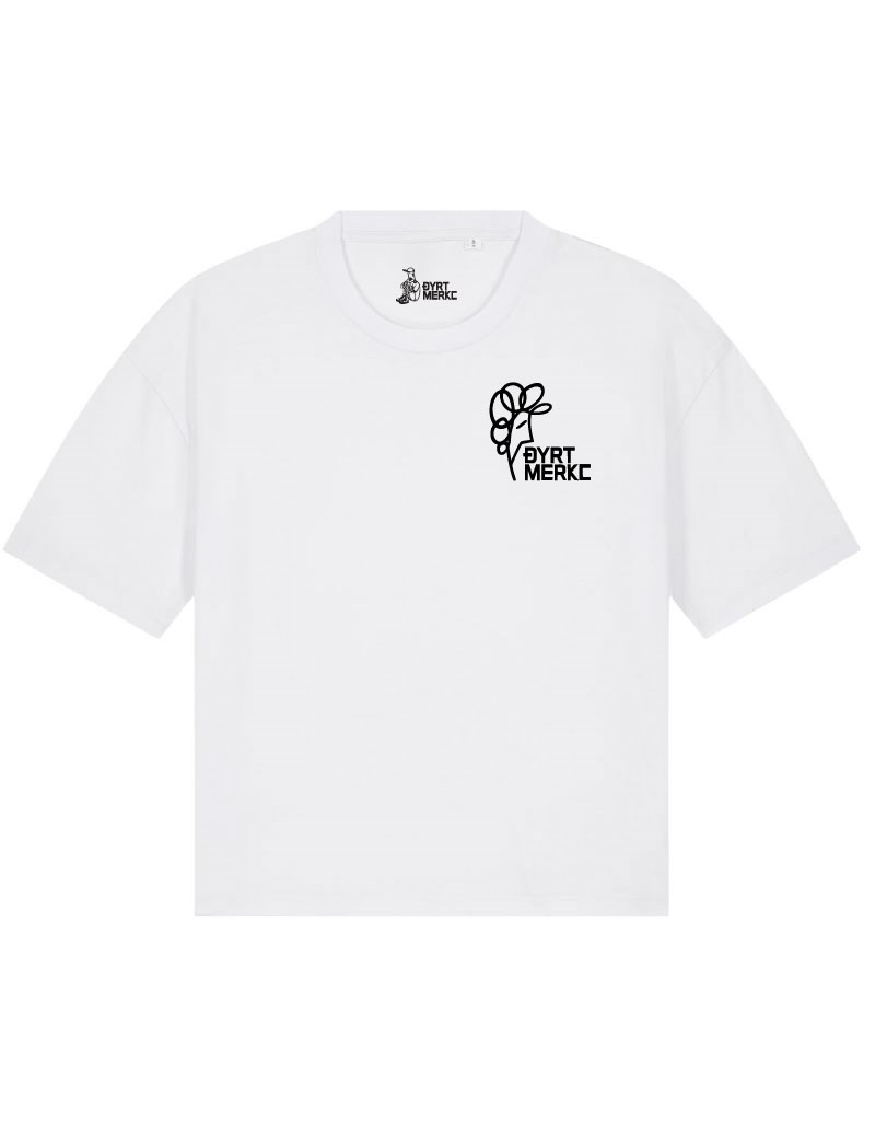 Feminin Old School Hvitvaska Tee - Dyrt merke