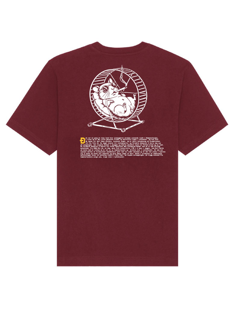 Lykkehjulet Ron Burgundy Tee - Dyrt merke